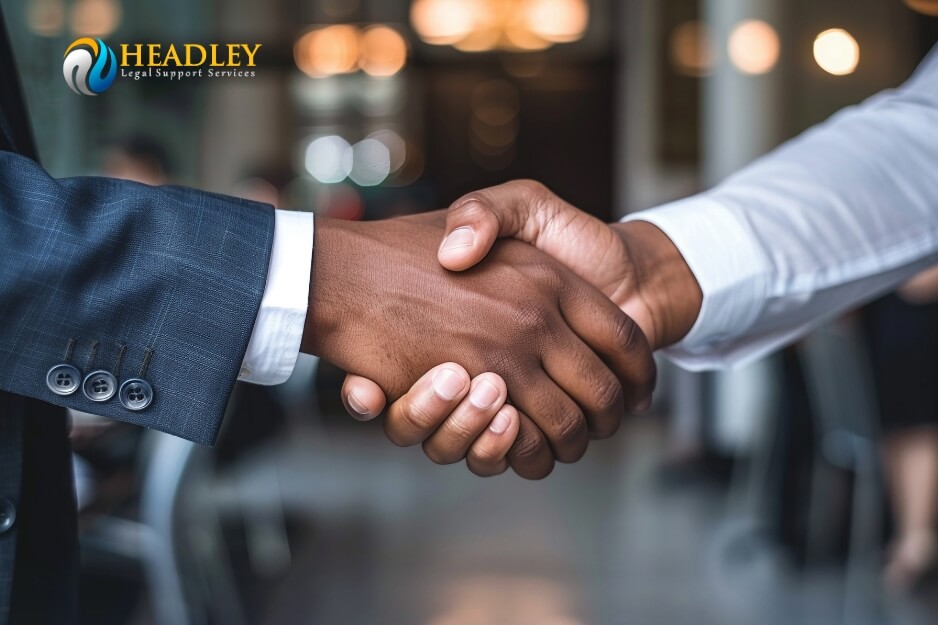 Handshake symbolizing hiring the right process server – Headley Legal Support Services, Florida.